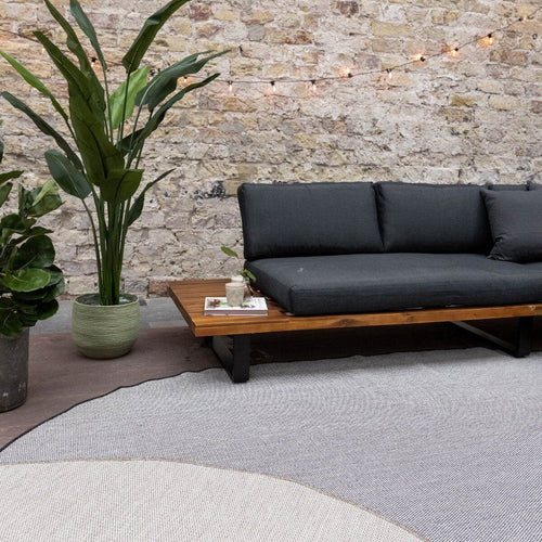 Buitenkleed Ovaal Mono - Zwart/Wit - Dubbelzijdig - EVA Interior - 240 x 340 cm - vtwonen shop