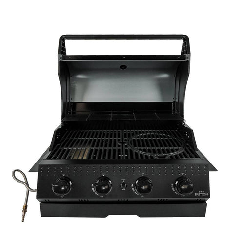 Patton Gasbarbecue 3 + 1 opus inbouw - zwart