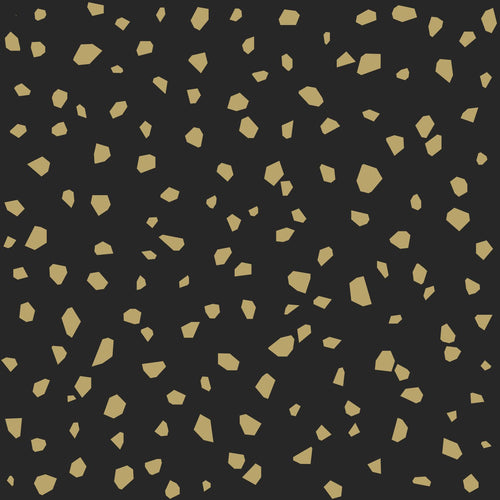 ESTAhome behang terrazzo zwart en goud - 53 cm x 10.05 m - 139134