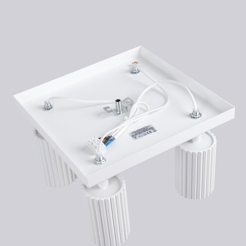 Sollux Lighting Plafondlamp KARBON 4 wit - 25x25x16,5cm