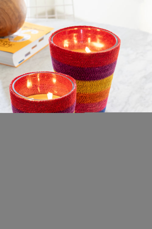 J-Line geurkaars mand - beige/mix - large - 75U - vtwonen shop