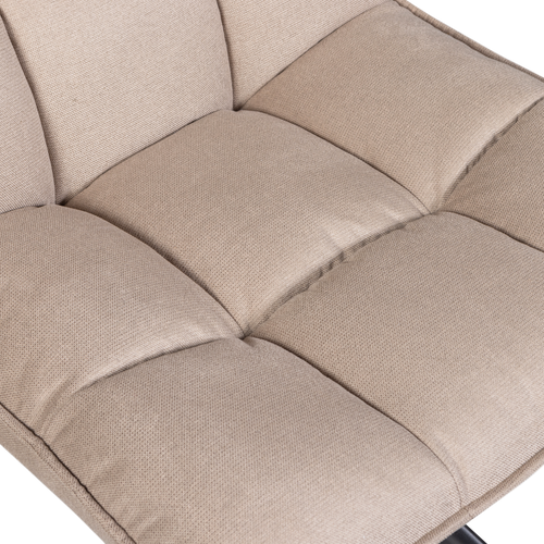 WOOOD draaifauteuil Jouke - Polyester - Zand - 97x70x85