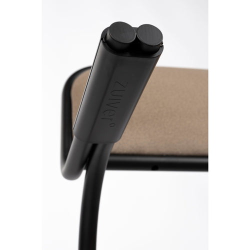 Zuiver Alba Eetkamerstoelen armleuning Zwart/Beige - Set van 2 - vtwonen shop