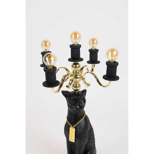 Bold Monkey Proudly Crowned Panther vloerlamp zwart