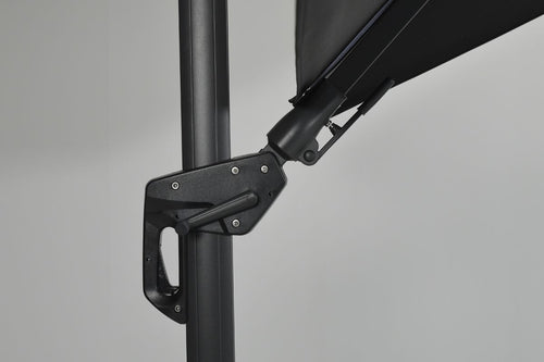 Hawaii Big Pole II parasol - 350x350 cm - carbon black - royal zwart