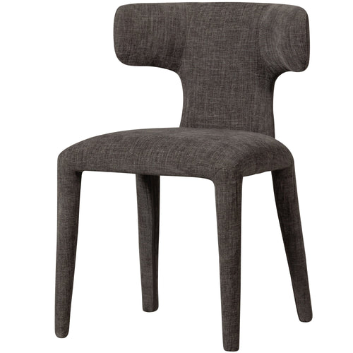 WOOOD eetkamerstoelen Permit - Polyester - Espresso - Set van 6