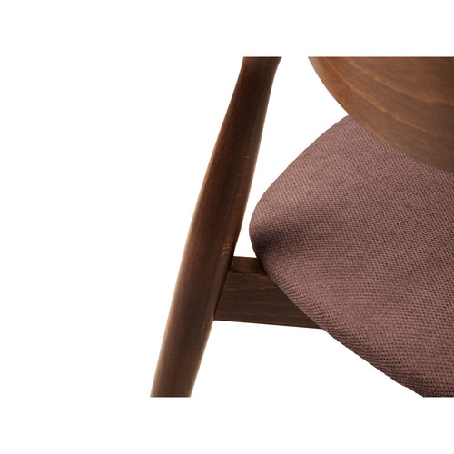 Set van 2 stoelen Leon chenille donkerroze - 48x47.5x79cm
