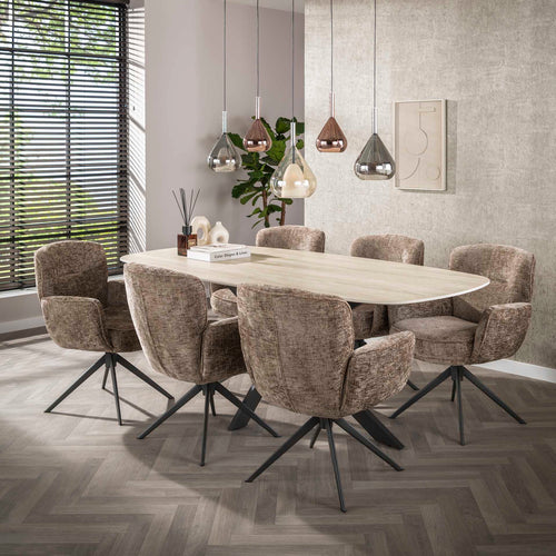 Giga Meubel Hanglamp Wings - Zwart - 5-Lichts - 123x24x150cm