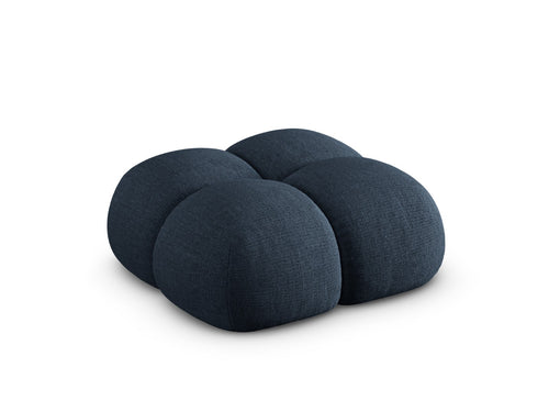 Cosmopolitan Design Poef Loretto structurele stof donkerblauw - 90x90x40cm
