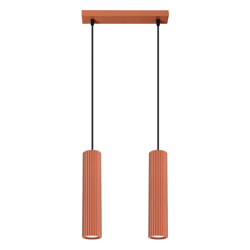 Sollux Lighting Hanglamp KARBON 2 rood oker - 30x6,5x90cm