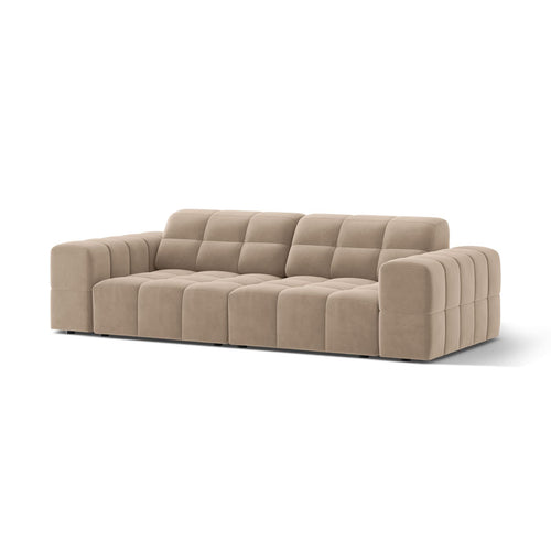 Cosmopolitan Design - Bank Chicago 3-zits, flueel beige - 102x212x78cm