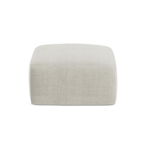 LaMiaSofa Poef Savona - textuurstof - lichtbeige - 65x65x40
