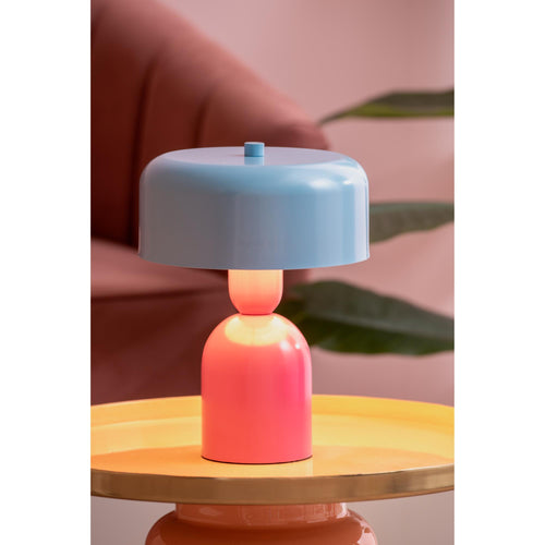 Leitmotiv tafellamp Double Funky - roze - Ø19cm