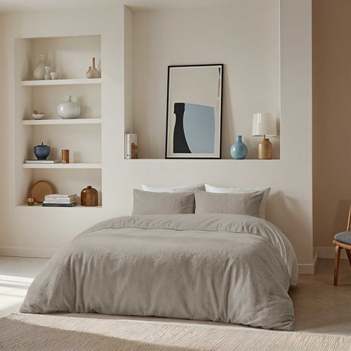 Byrklund - Dekbedovertrek Favorite Fuzzle - 140x220 cm - Taupe