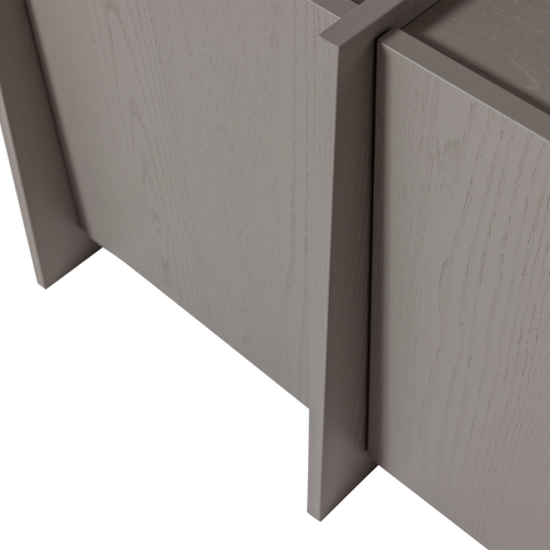 WOOOD tv meubel 102 cm Brock - Essen Fineer - Warmgrijs - 53x102x44