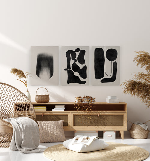 Set 3 Canvas 60x40 Gedrukt Vormen - vtwonen shop