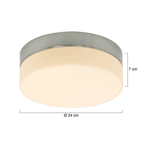 Steinhauer plafondlamp ceiling - 1 lichts - 24x 7 cm - mat chroom
