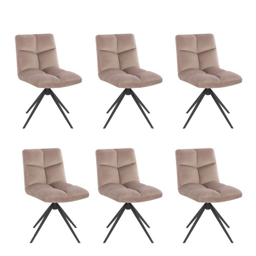 Home Deluxe Eetkamerstoel NODA Lichtbruin Aantal: 6 - vtwonen shop