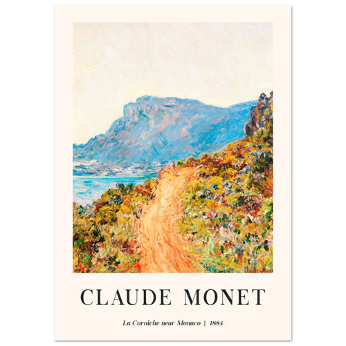 Artfulprints  Claude Monet - La Corniche near Monaco   poster A4 21x29.7 cm - vtwonen shop