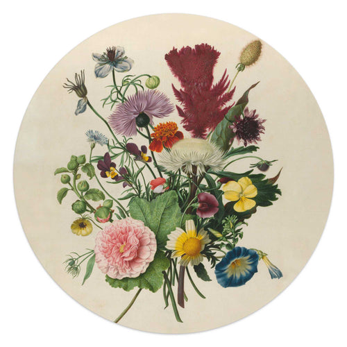 Reinders glasschilderij Bloemen boeket - Ø 50cm