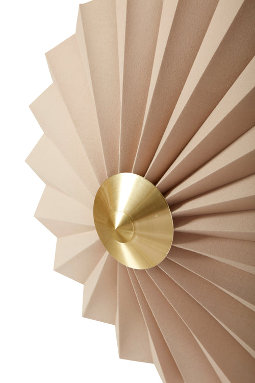 Hübsch wandlamp Pliss - katoen/ijzer - ø48xh16cm, e27