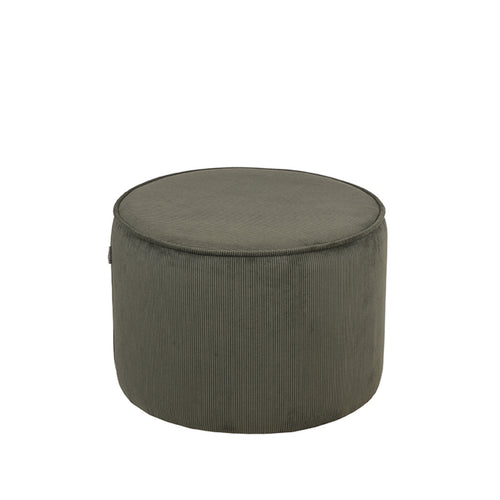 LABEL51 Poef Tibo - Groen Ribstof - 55x55x40cm