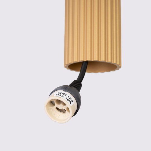 Sollux Lighting Hanglamp KARBON 3L goud - 45x6,5x98cm