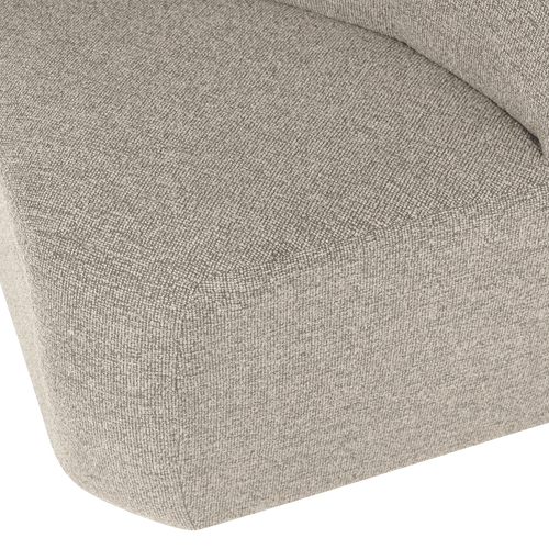 WOOOD eetbank hoek met rugleuning Mojo Base - Bouclé - Beige - 83x80x80