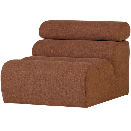 WOOOD 1-zits element bank Novi - Polyester - Terra - 86x82x113