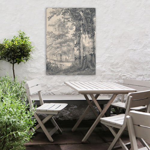 Art for the Home Buitencanvas - Bos ritje - 70x50cm