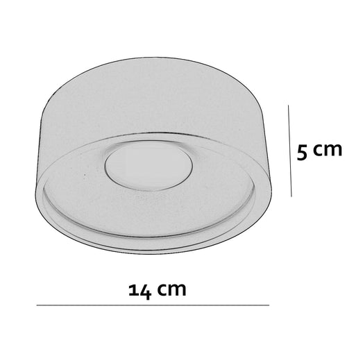 Artdelight plafondlamp Orlando - 1 lichts - 14  x 5   cm - zwart - goud