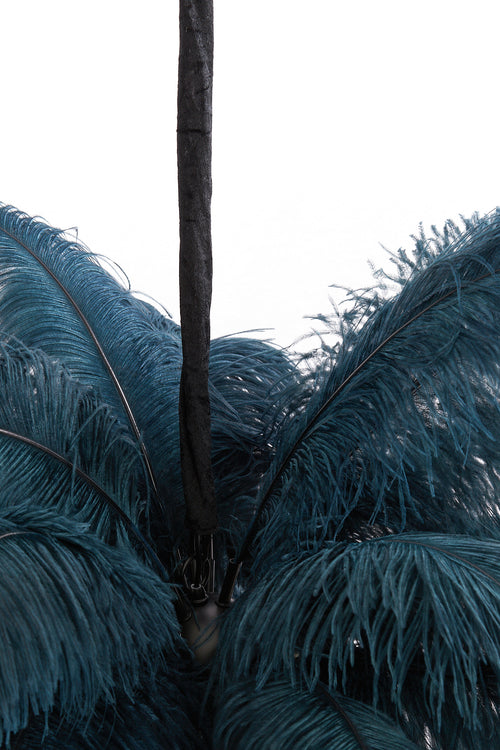Light & Living hanglamp FEATHER - blauw - Ø80x80cm
