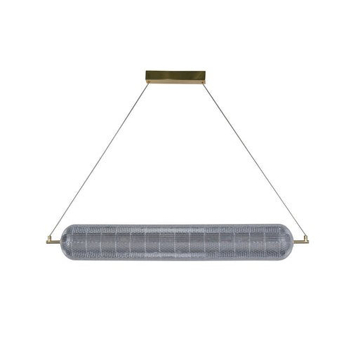 Searchlight Capsule LED converteerbare plafondhanger, satijnen messing metaal en acryl
