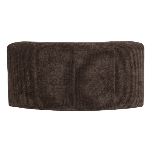 WOOOD hoekelement rond Mojo Base - Ribstof - Bruin - 74x110x110