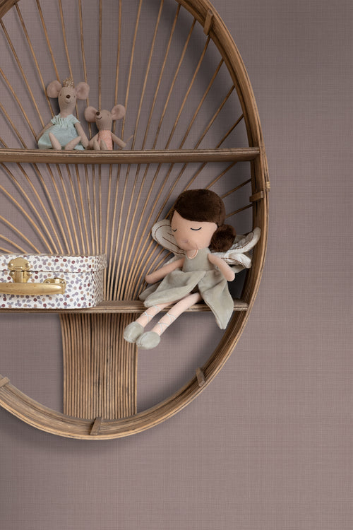 ESTAhome behang linnenstructuur lila paars - 53 cm x 10.05 m - 131124 - vtwonen shop