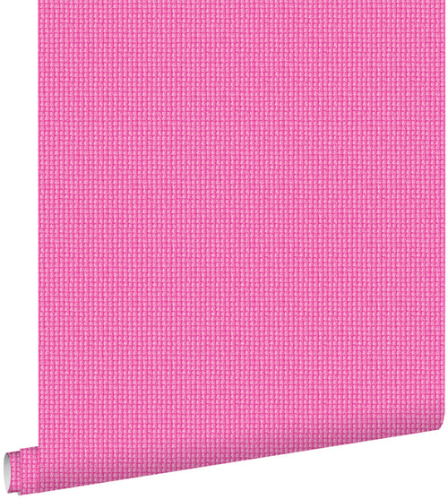 ESTAhome behang geborduurd motief roze - 53 cm x 10,05 m - 138133 - vtwonen shop