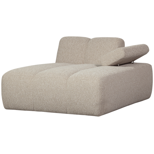 WOOOD chaise longue element rechts Mojo - Bouclé - Beige -74x162x122cm - vtwonen shop