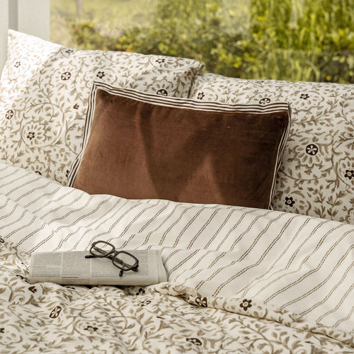 Walra - Dekbedovertrek Brush & Bloom - 240x220 cm - Zand