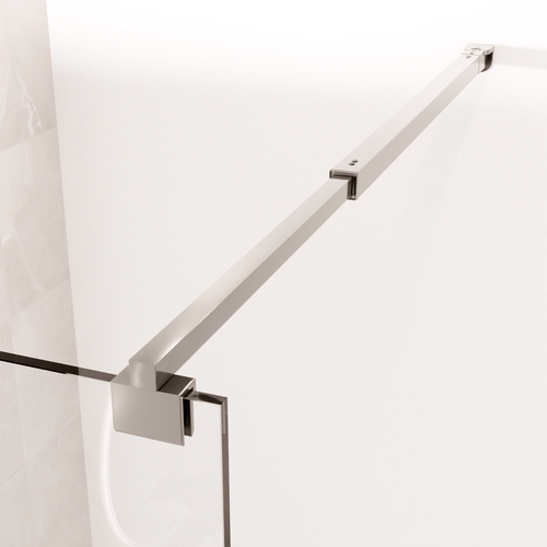 LOMAZOO douchewand Lima - inloopdouche - anti kalk nano coating - helder glas - 8 mm - chroom - 120 x 200 cm