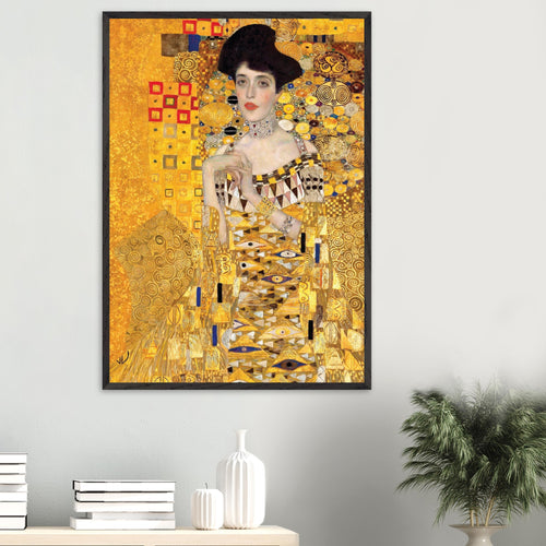 Artfulprints Poster Gustav Klimt - Portrait of Adele Bloch-Bauer I   - A4 21x29.7 cm - Geel
