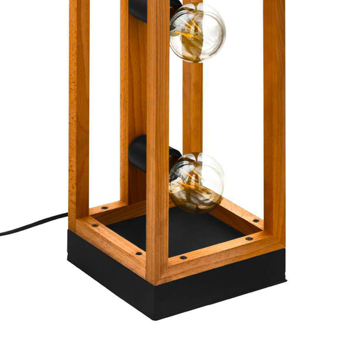 EGLO vloerlamp Blackcrown 1 - e27 - 100 cm - zwart/bruin - vtwonen shop