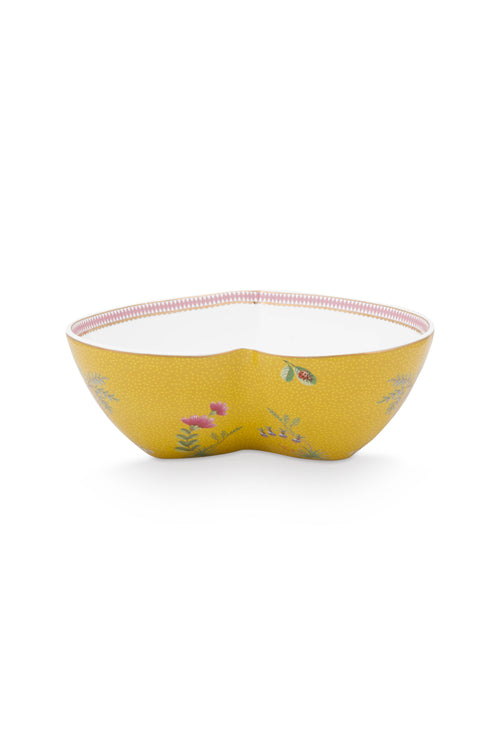 Pip Studio La Majorelle Ovenschaal - Hartvormig Oven Servies - Geel - 22x20x8cm - vtwonen shop