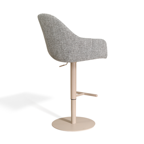 Nolon Niva-Mae tulp barkruk grijs blend verstelbaar - beige poten