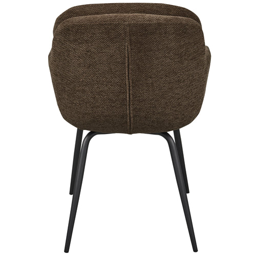 WOOOD eetkamerstoelen Runa - Polyester - Warm Bruin - Set van 2 - vtwonen shop