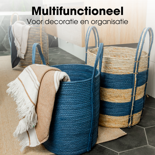 Gevlochten mandjes 4-delig Five® - So Clever Gevlochten mandjes 4-delig Five® - So Clever