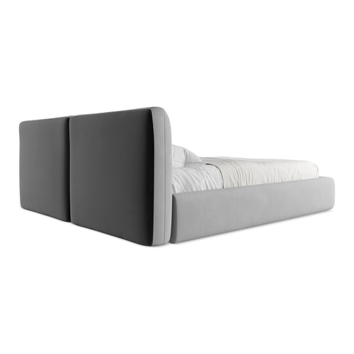 LaMiaSofa Bed met opbergruimte Milano - chenille stof - lichtgrijs - 200x228x82