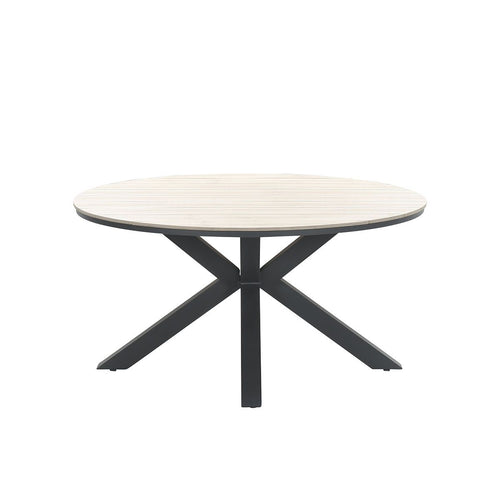 Edison tafel - rond - Ø148 cm - carbon black - light teak Vironwood