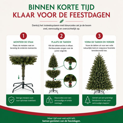 Triumph Tree Forest Frosted Kunstboom - Kerstboom voor Binnen met Frosted Naalden - Kerstversiering met Volle Uitstraling - Rond Klassiek - H120 x Ø99