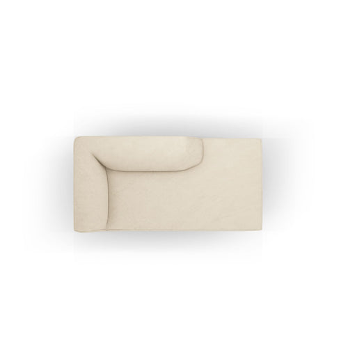 Cosmopolitan Design - Ligstoel rechts Siena ribfluwelen lichtbeige - 181x93x69cm
