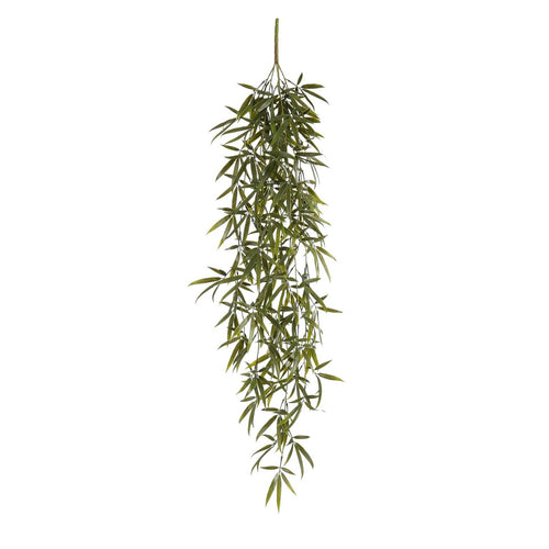Mica Decorations Bamboe Kunst Hangplant - L105 x B35 x H3 cm - Groen
